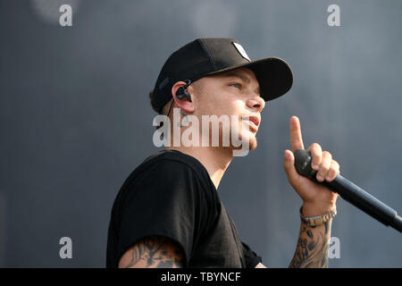 2 giugno 2019 - KANE BROWN porta il paese alla sabbia per il 2019 Festival patriottica in Virginia Beach, Virginia il 2 giugno 2019...Foto Â© Jeff Moore (credito Immagine: © Jeff Moore/ZUMA filo) Foto Stock