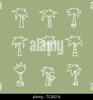 Vector Palm tree icona Illustrazione Vettoriale