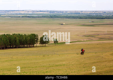 Hulunbuir Bayan Hushuo tribe mongolo, Mongolia interna Foto Stock
