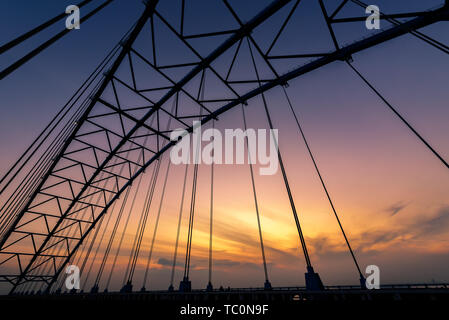 Shanghai-Tong Yangtze River Bridge Foto Stock