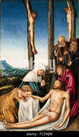 Lucas Cranach il Vecchio, la lamentazione con i due ladri crocifisso, pittura, circa 1515 Foto Stock