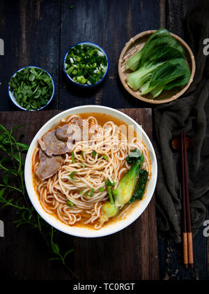 Brasato di manzo tagliatelle Foto Stock