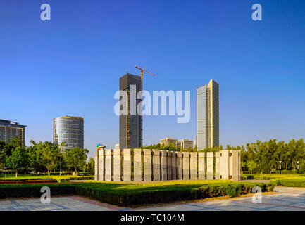 Scenario architettonico della città di Yinchuan Foto Stock