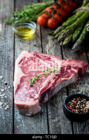 Materie T-bone Steak Foto Stock