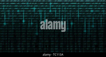 Matrice di blu codice binario sfondo web illustrazione vettoriale EPS10 Illustrazione Vettoriale