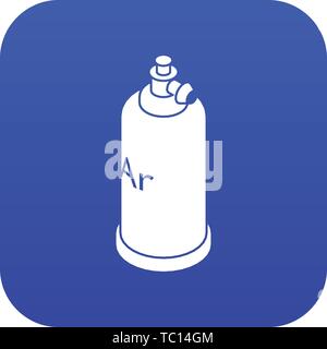 Cilindro di saldatura icona vettore blu Illustrazione Vettoriale