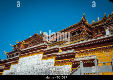 Lo scenario di Lang Mu tempio di Gannan Foto Stock