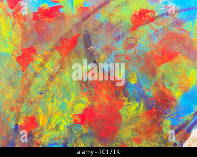 Abstract la pittura ad olio, acquerello arte astratta Brush sfondo. Foto Stock