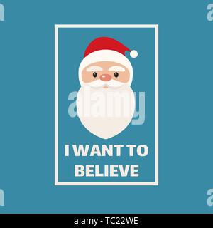 Santa Claus concetto poster. t shirt print design. Natale illustrazione vettoriale Illustrazione Vettoriale