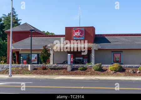 Maggio 28, 2019 Santa Clara / CA / STATI UNITI D'AMERICA - Jack nella casella posizione nella parte sud di San Francisco Bay Area Foto Stock