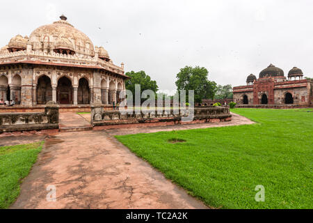 Isa Khan Niyazi della tomba la tomba di Humayun, Delhi, India Foto Stock