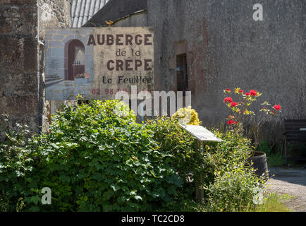 La Feuillée village in Bretagna, a nord-ovest della Francia. Foto Stock