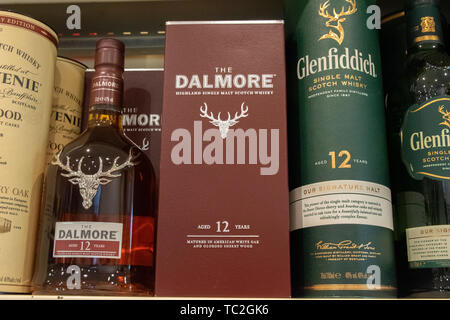 Close up Liqour bottiglie a Amsterdam Paesi Bassi 2019 Foto Stock