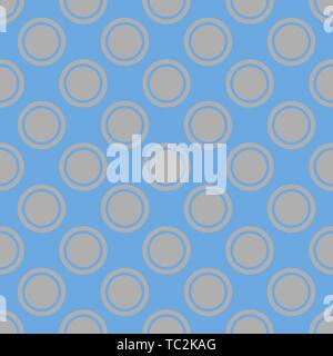 Seamless arte mosaico astratto blu grigio cerchi pattern Illustrazione Vettoriale