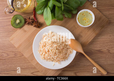 Pelle di gamberetti è un tipo di ingrediente, principalmente costituito da peloso elaborazione adibiti alla pesca di gamberetti. Gamberetti pelle è molto ricca in ferro, calcio e fosforo. Foto Stock