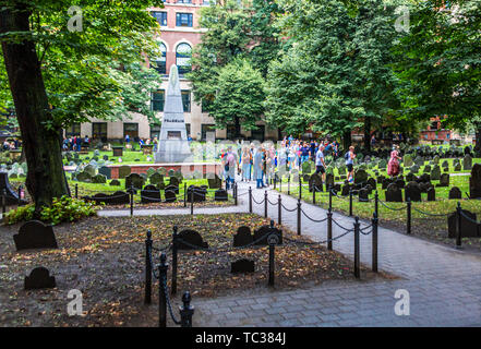Franklin Memorial a Boston Foto Stock