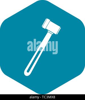 Medical icona con il martello, stile semplice Illustrazione Vettoriale