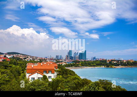 Paesaggio balneare di Qingdao City, Provincia di Shandong Foto Stock