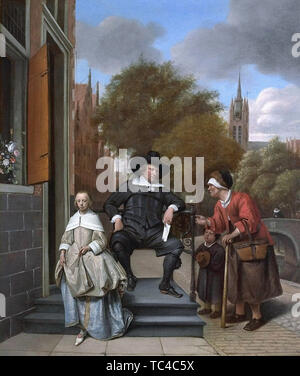 Jan Steen - Burgher Delft sua figlia 1655 Foto Stock