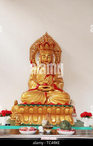 Statua buddista Buddha Sakyamuni scultura Foto Stock
