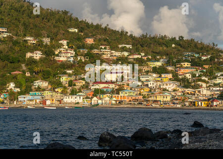 Fischerdorf Scotts Head an der Südwestküste der Insel Dominica, Karibik, Mittelamerika | Scotts testa villaggio sulla costa sud-occidentale della Dominica, Ca Foto Stock