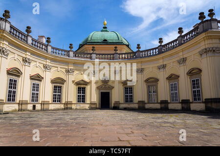 Il castello di Buchlovice architettura dettaglio in Moravia Repubblica Ceca, soleggiata giornata estiva Foto Stock