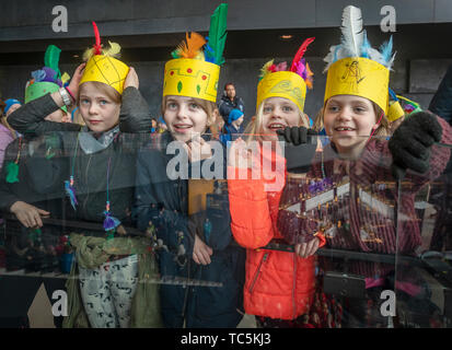 Bambini annuale della celebrazione culturale, Reykjavik, Islanda Foto Stock