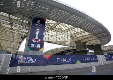 Porto, Portogallo. 5 Giugno, 2019. PORTO, Portogallo - 5 giugno: vista generale prima della UEFA Nazioni Semi-Final League Football Match Portogallo vs Svizzera, al Dragao Stadium, il 5 giugno 2019 a Porto, Portogallo. Credito: Pedro Fiuza/ZUMA filo/Alamy Live News Foto Stock