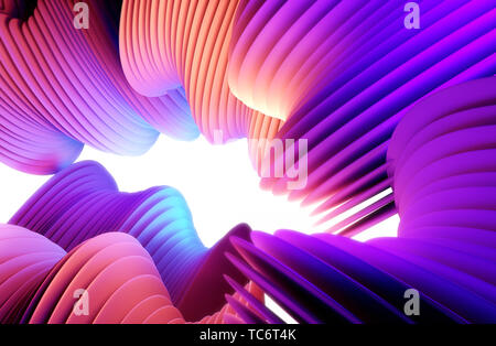 Gradiente astratte forme di progettazione dello sfondo. 3D illustrazione Foto Stock