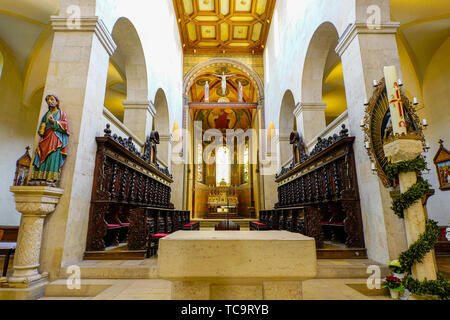 All'interno di Sankt Jacob chiesa (Schottenkirche) Regensburg, Alto Palatinato, Baviera, Germania. Foto Stock