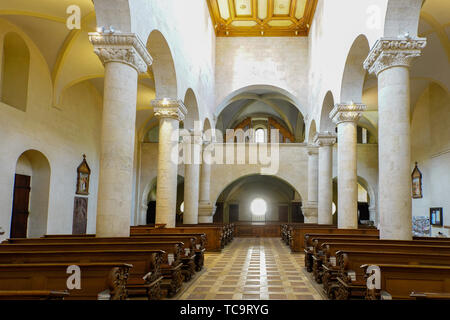 All'interno di Sankt Jacob chiesa (Schottenkirche) Regensburg, Alto Palatinato, Baviera, Germania. Foto Stock