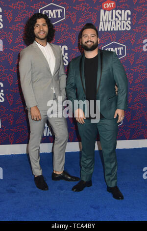 5 giugno 2019 - Nashville, TN, Stati Uniti - 05 Giugno 2019 - Nashville, Tennessee - Shay Mooney, Dan Smyers, Dan + Shay. 2019 CMT Music Awards tenutosi presso la Bridgestone Arena. Photo credit: Dara-Michelle Farr/AdMedia (credito Immagine: © Dara-Michelle Farr/AdMedia via ZUMA filo) Foto Stock