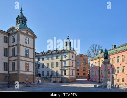 La piccola cittadina mineraria di Svea Hovrätt edificio e Birger Jarl piazza di Riddarholmen Stoccolma, Foto Stock