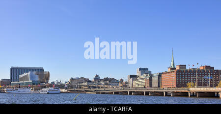 Vasaplan, Stoccolma, Svezia, visto da Riddarholmen Foto Stock