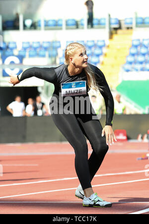 Roma, Italia - Jun 06: Lina Muze della Lettonia compete nel Giavellotto durante la IAAF Diamond League 2019 Golden Gala Pietro Mennea a Roma (credito: Mickael Chavet/Zuma/Alamy Live News) Foto Stock