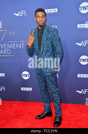 Los Angeles, Stati Uniti d'America. Il 6 giugno, 2019. LOS ANGELES, Stati Uniti d'America. : Chadwick Boseman all'AFI Life Achievement Award Gala. Credito Foto: Paul Smith/Alamy Live News Foto Stock