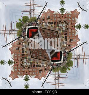 Immagine grafica con caleidoscopio stile design astratti, concetto colorati Foto Stock