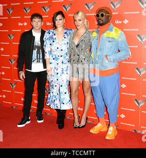 Foto deve essere accreditato ©Alpha premere 078237 06/06/2019 Danny Jones Jessie J Pixie Lott Io sono voce Kids 2019 Photocall a Londra Foto Stock