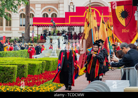 Los Angeles, 10 maggio: cerimonia di laurea della Università di California del Sud il 10 maggio 2019 a Los Angeles in California Foto Stock