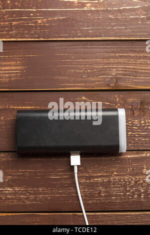 Potente batteria esterna con filo USB Foto Stock