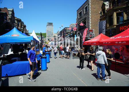 Montreal, Canada,Giugno 6, 2019.Le feste del Grand Prix Weekend su Cresent street.Montréal, Québec, Canada.Credit:Mario Beauregard/Alamy Live News Foto Stock