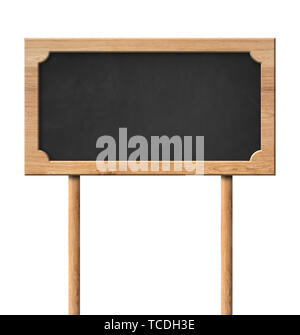 Lavagna decorativo luminoso con telaio in legno e pali Foto Stock
