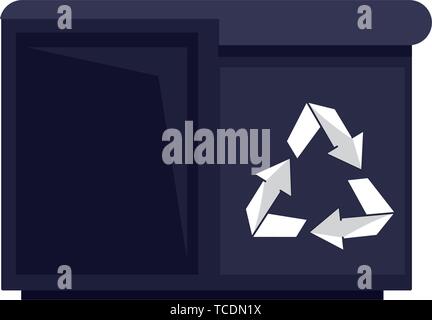 Videogioco retrò trash can disturbato cartoon isolato Illustrazione Vettoriale