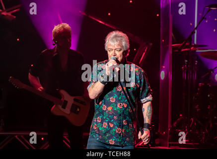 Orlando, Florida. Marzo 26, 2019. Russell Hitchcock dalla fornitura d'aria, cantando bella melodia a Epcot in Walt Disney World (23) Foto Stock