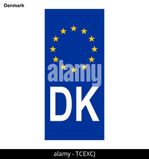 Bandiera della Danimarca Bandiera adesiva auto per veicoli