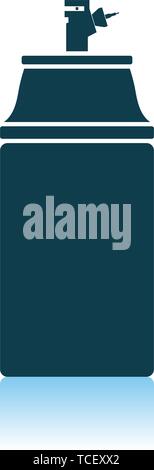 Verniciatura a spruzzo e la relativa icona. Ombra di Design di riflessione. Illustrazione Vettoriale. Illustrazione Vettoriale