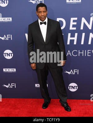 Giugno 6, 2019, Hollywood, California, Stati Uniti: Attore Denzel Washington assiste American Film Institute's 47th Life Achievement Award Gala in onore di lui a Hollywood e Highland. (Credito Immagine: © Billy Bennight/ZUMA filo) Foto Stock