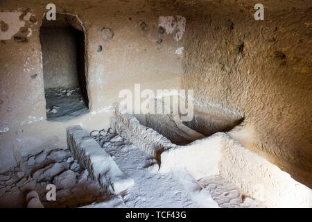 Nabataean insediamento Bidaya al cimitero di Nabataean, Tabuk provincia, Arabia Saudita Foto Stock