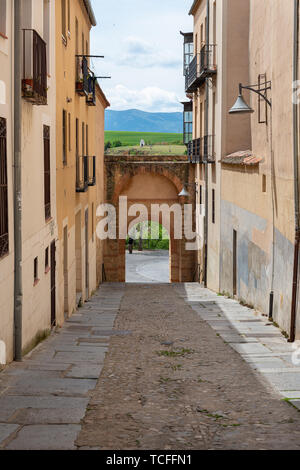 Porta del Sole a Segovia, Castilla y Leon, Spagna Foto Stock