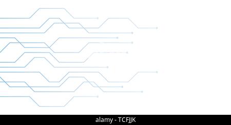 Blu astratto brillante tecnologia digitale scheda di circuito di sfondo illustrazione vettoriale EPS10 Illustrazione Vettoriale